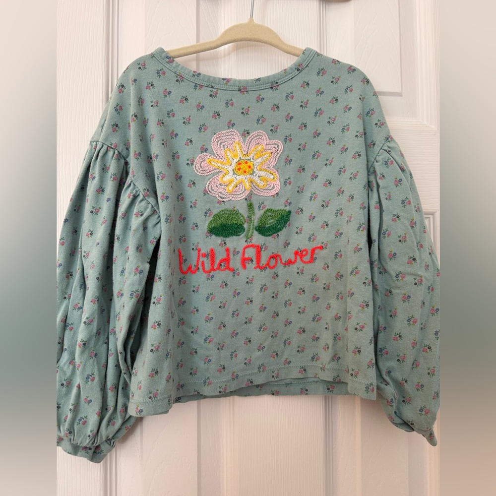 Mini Boden Kids Floral top - Green